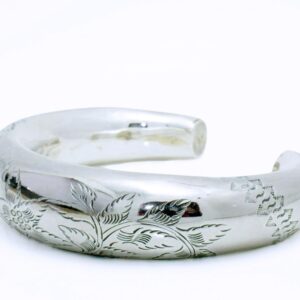 Silver Bangle Hollow Design