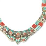 Collar Silver 925, Vintage Look with Beads