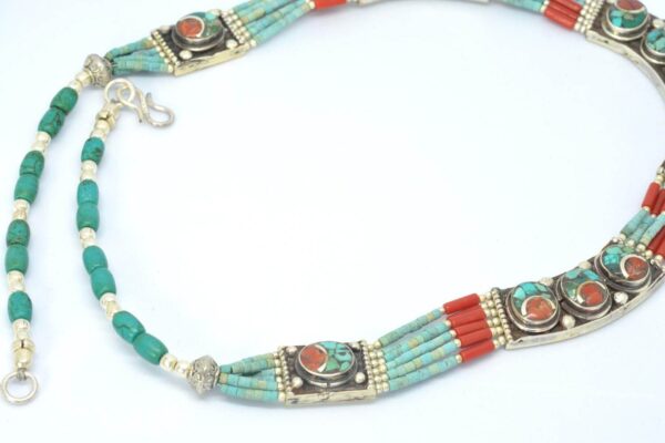 Collar Silver 925, Vintage Look with Beads